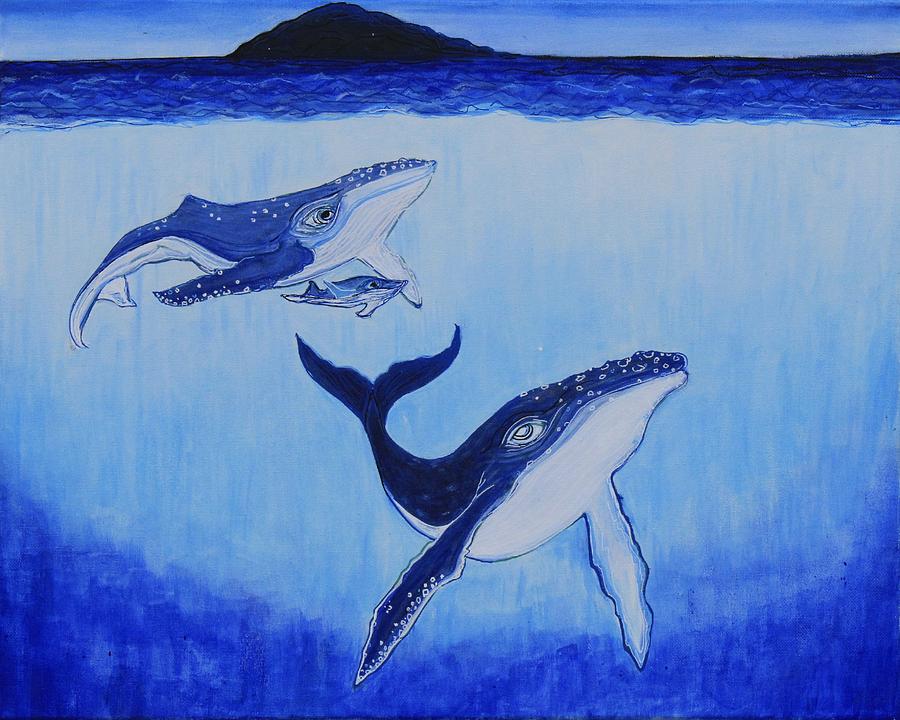 The Whales' Tale Painting by Alexandra Talese - Fine Art America