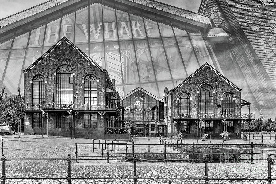 Beer Photograph - The Wharf Cardiff Bay Mono by Steve Purnell