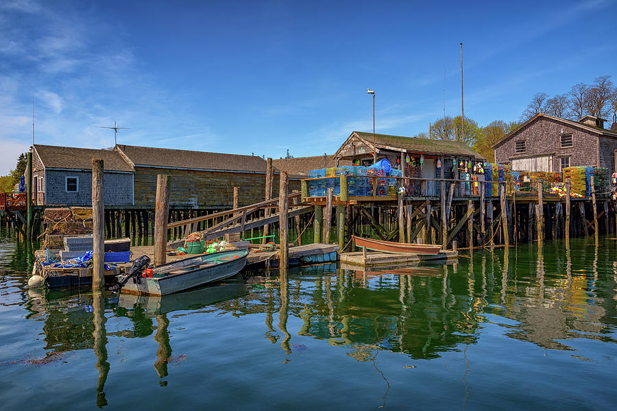 Pier Photograph - The Wharf in Friendship Harbor by Rick Berk