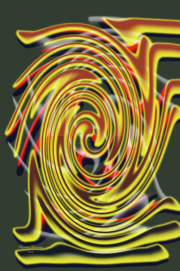 Abstract Digital Art - The whirl of life, w5.2c by Ayman Alenany