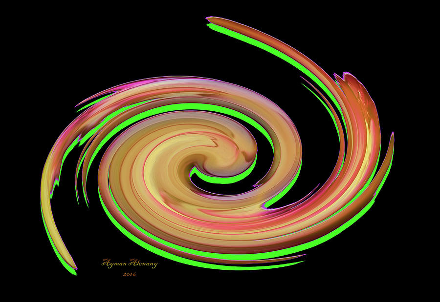 Abstract Digital Art - The whirl of life, W13.1B by Ayman Alenany