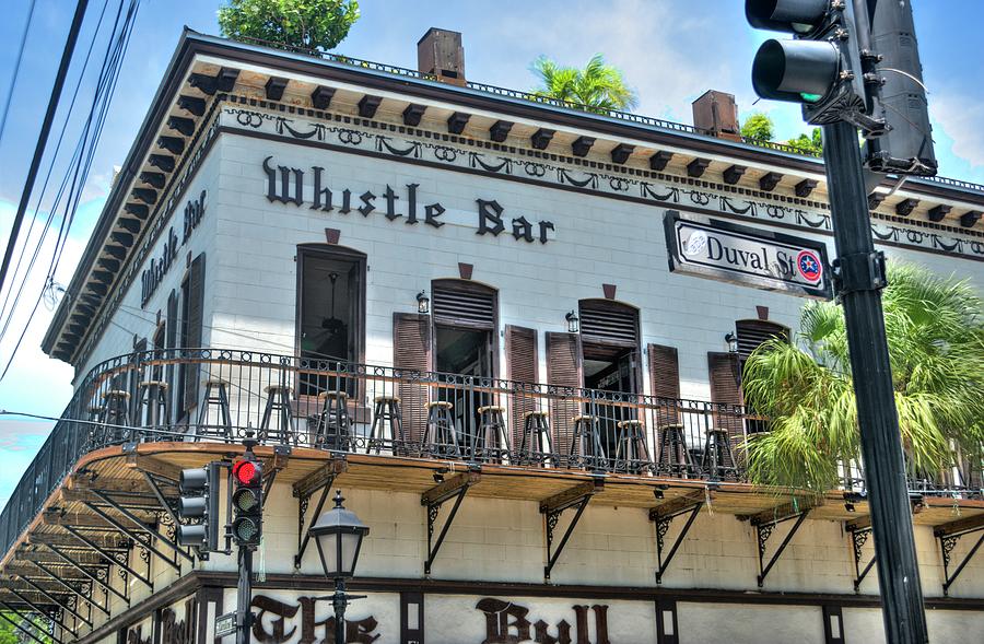 The Whistle Bar on Duval Street - Key West, Florida Photograph by Timothy Lowry