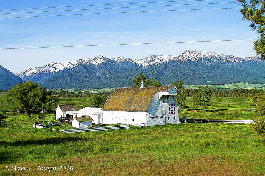 The White Barn Photograph by Mark Joseph