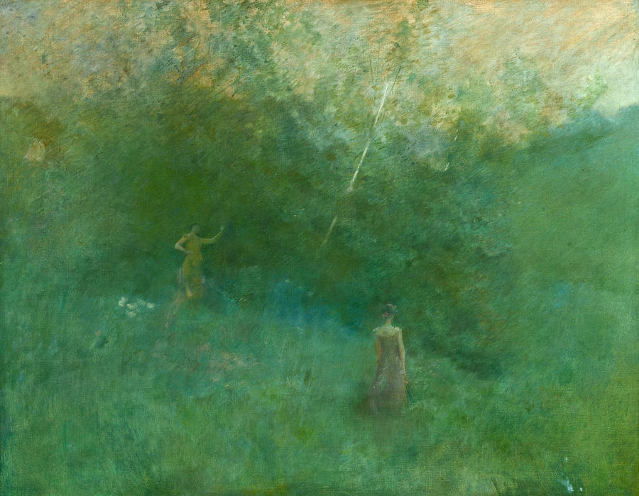 The White Birch Painting by Thomas Dewing
