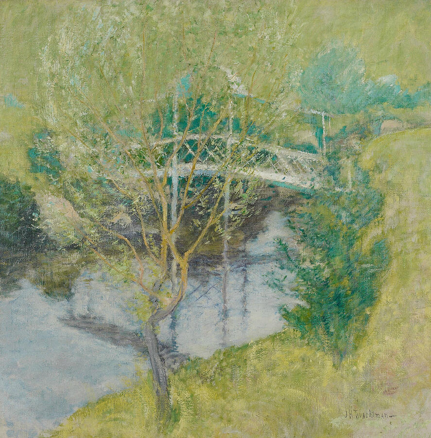 The White Bridge, from 1890-1900 Painting by John Henry Twachtman