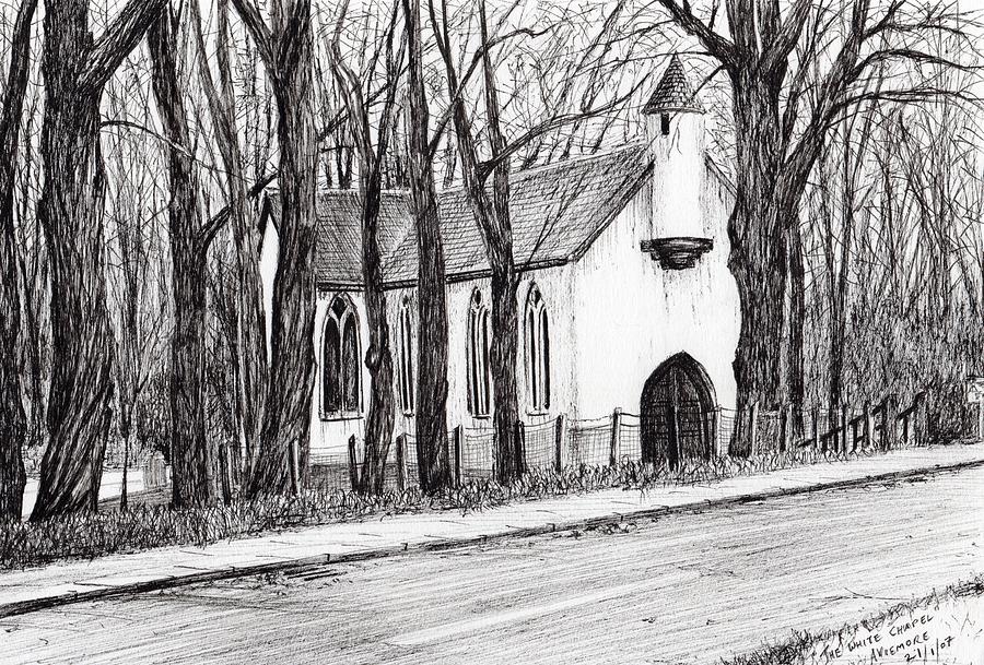 The White Chapel Drawing by Vincent Alexander Booth