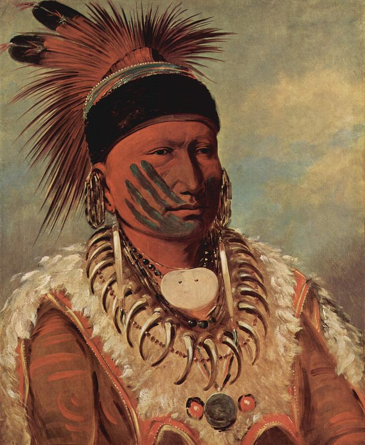 The White Cloud Head Chief Of The Iowas Digital Art by George Catlin