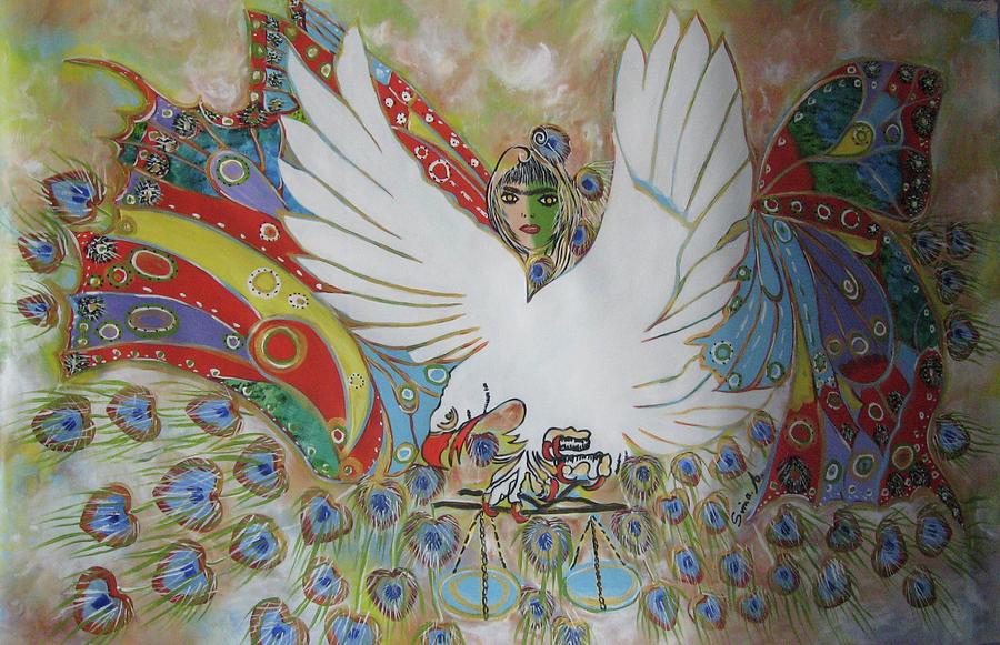 The White Eagle Painting by Sima Amid Wewetzer
