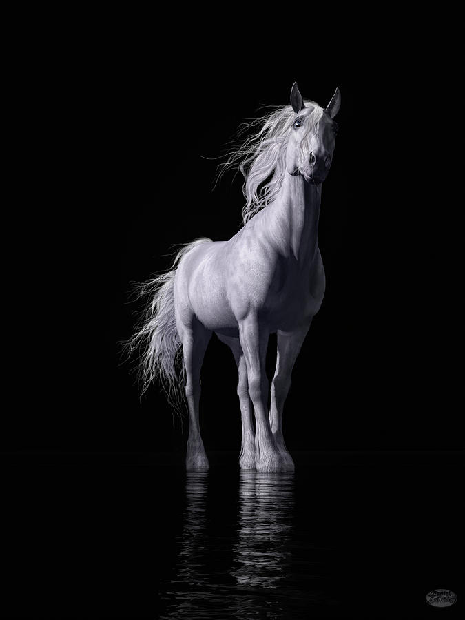 The White Horse Digital Art by Daniel Eskridge