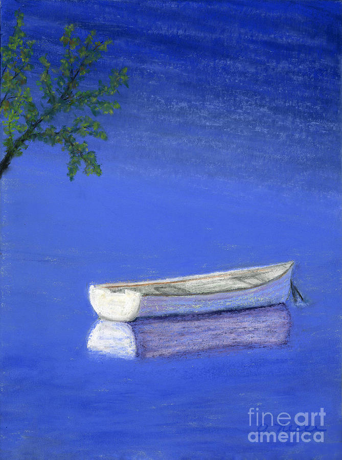The White Skiff Painting by Ginny Neece