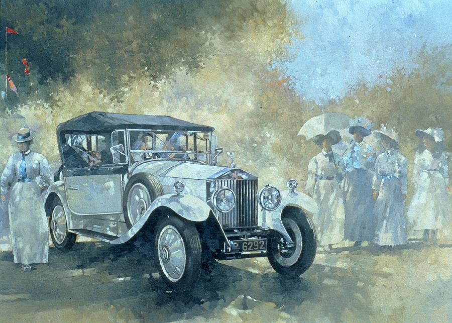 Summer Painting - The White Tourer by Peter Miller