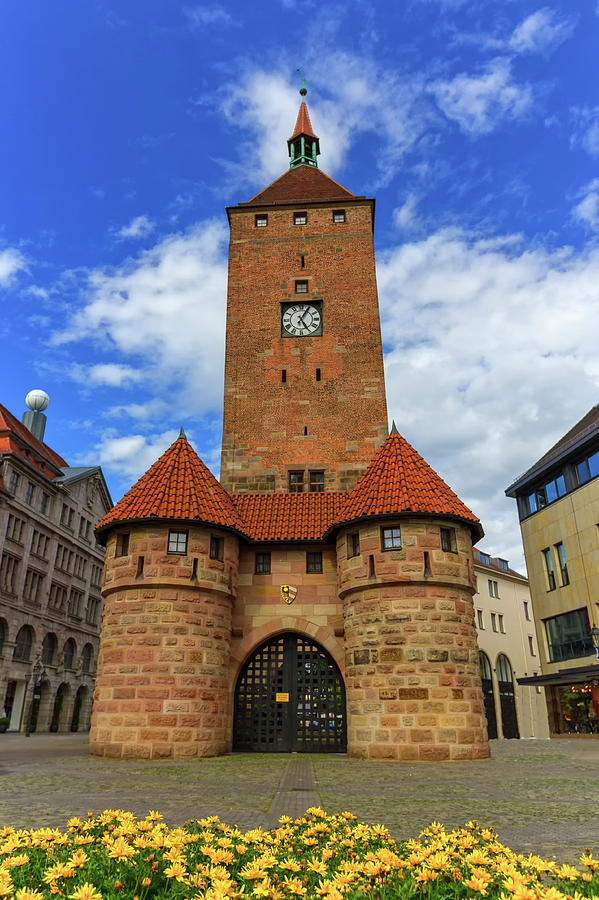 The white tower, Weisser Turm, in Nuremberg, Bavaria, Germany Photograph by Elenarts - Elena Duvernay photo