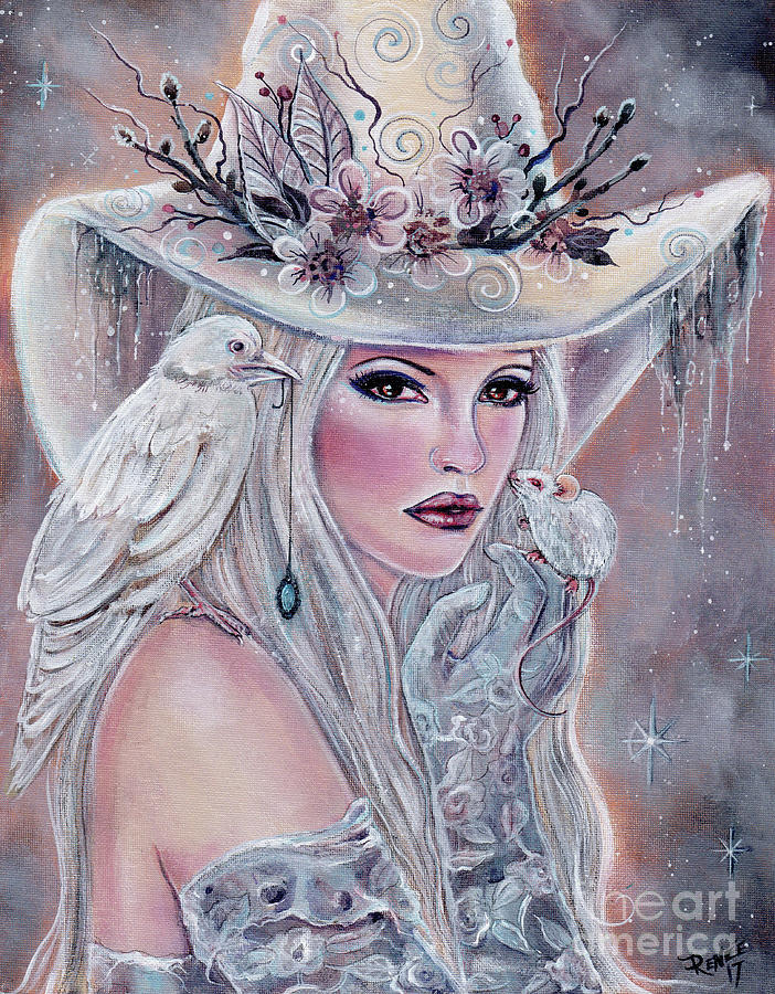 White Witch Painting - The White Witch by Renee Lavoie