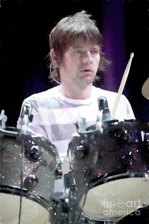 Ringo Starr Painting - The Who Zak Starkey Painting by Concert Photos