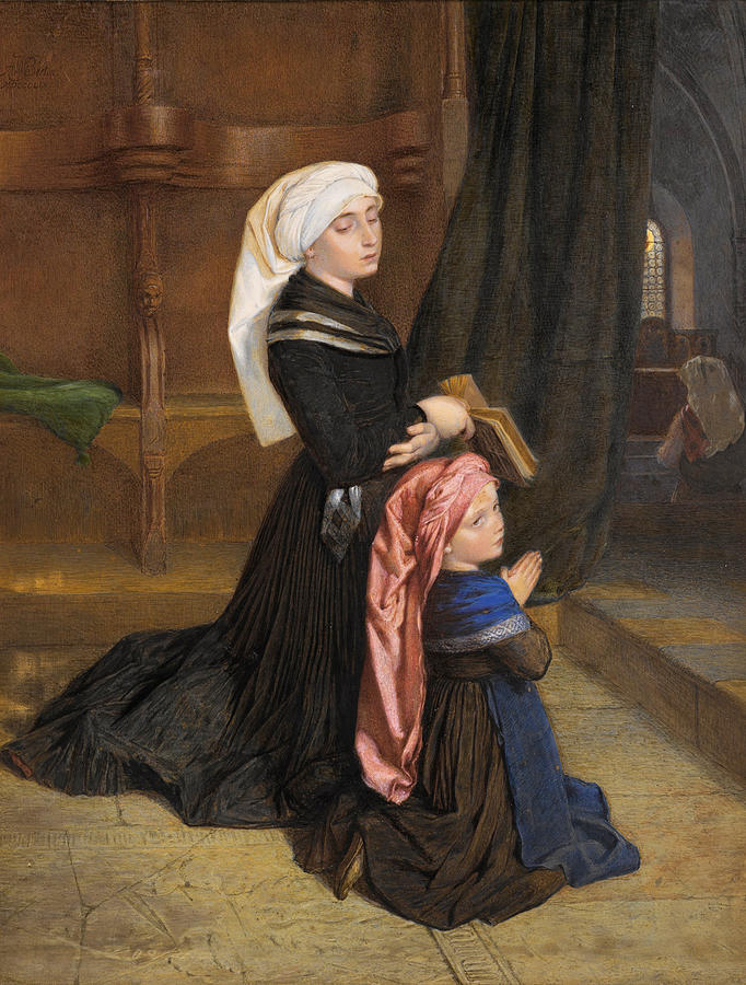 The Widow of Wohlm Drawing by Frederick William Burton