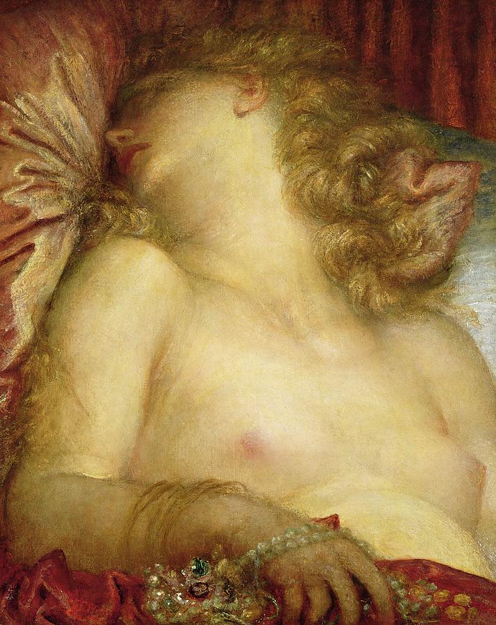 Nude Painting - The Wife of Plutus by George Frederic Watts