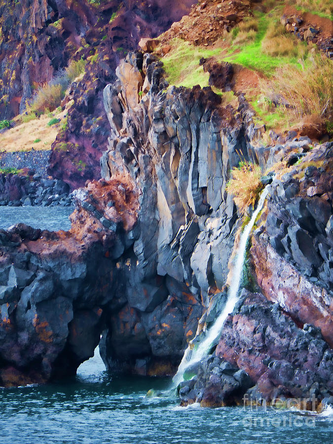 The Wild Atlantic Cliffs of Camara de Lobos on the islandof Madeira Photograph by Brenda Kean