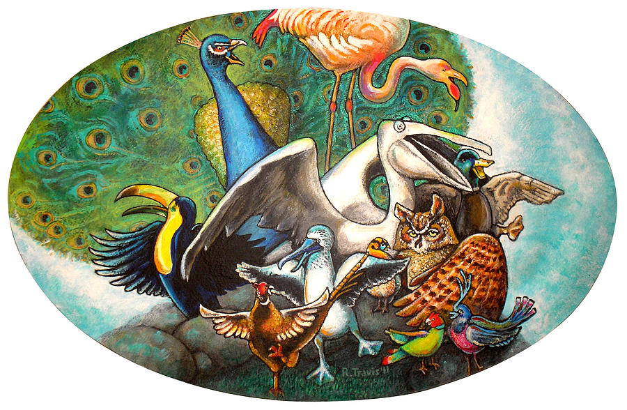Bird Painting - The Wild Birds Jamboree by Rich Travis