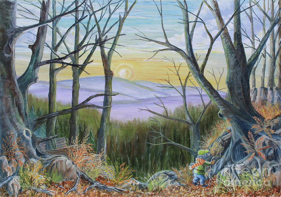 Sunset Painting - The Wild Wood by Anthony Lyon
