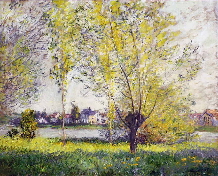 The Willows Painting by Claude Monet - Pixels