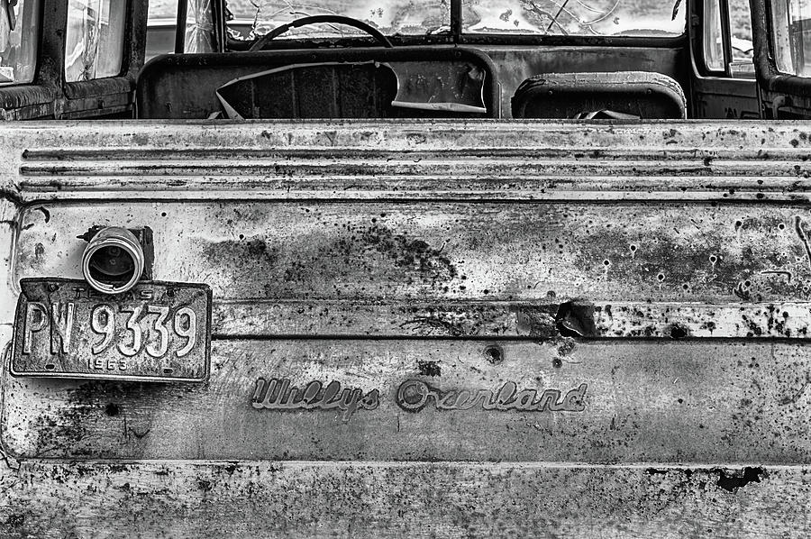 The WIllys Jeep Overland in Black and White Photograph by JC Findley