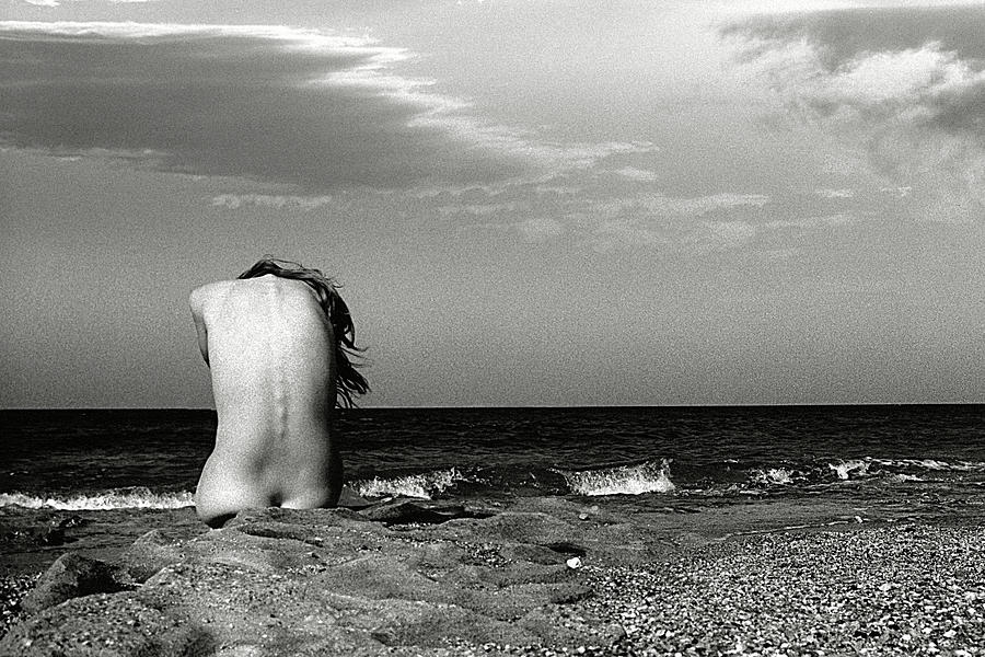 Black And White Nudes Photograph - The wind by Manolis Tsantakis