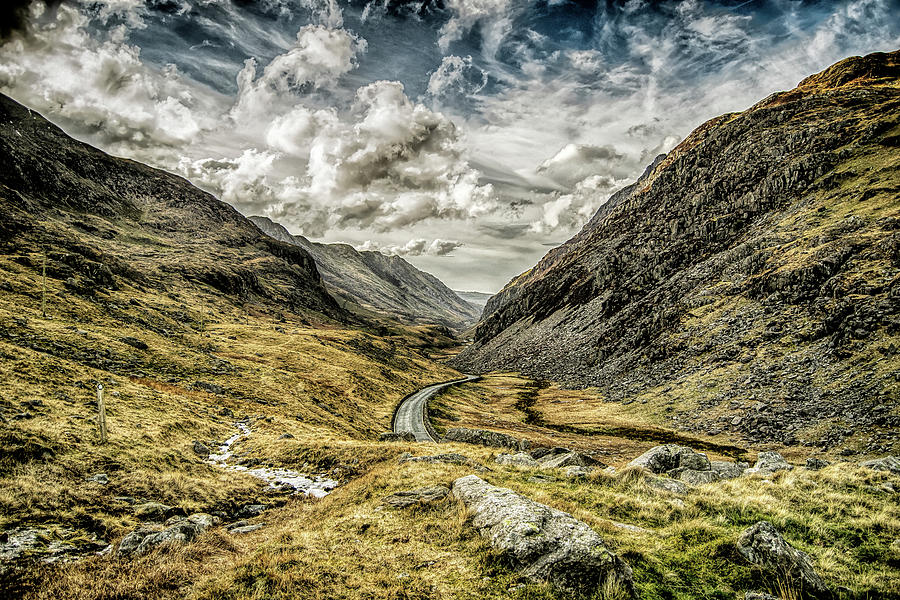 The Winding Road and Stream Photograph by Christopher Maxum