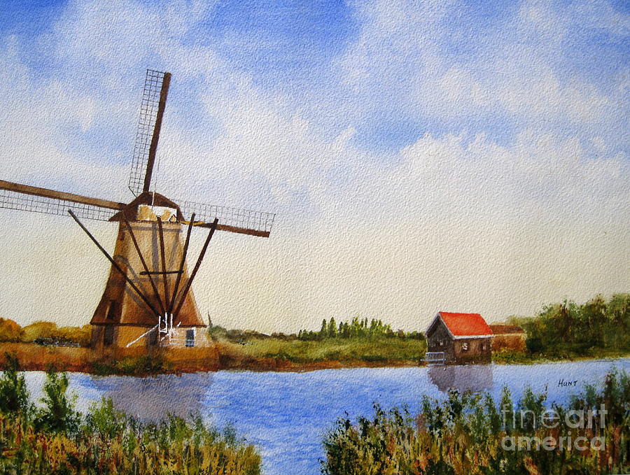 The Windmill Painting by Shirley Braithwaite Hunt