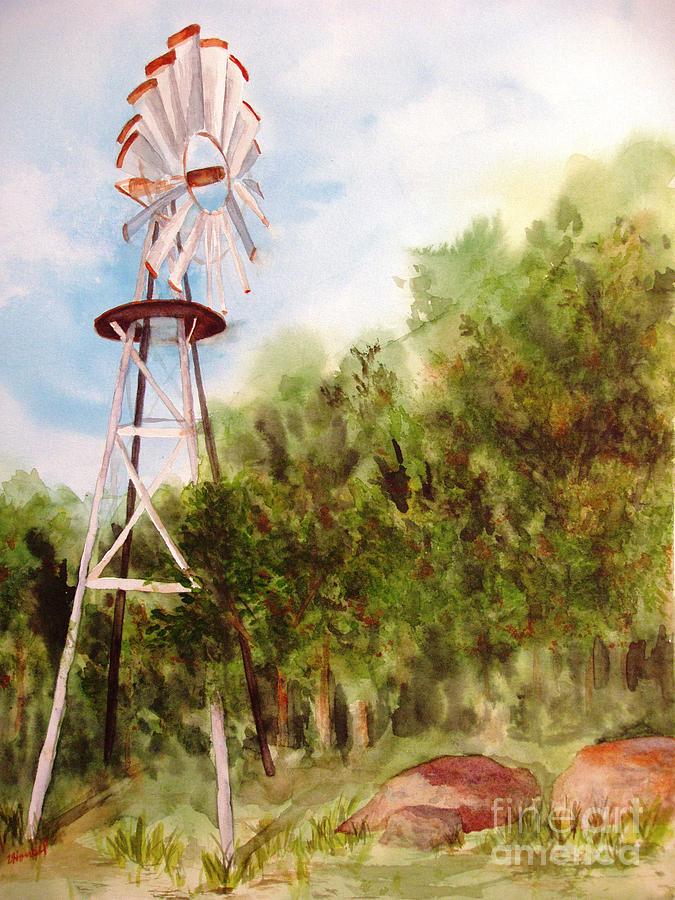 The Windmill  Painting by Vicki  Housel