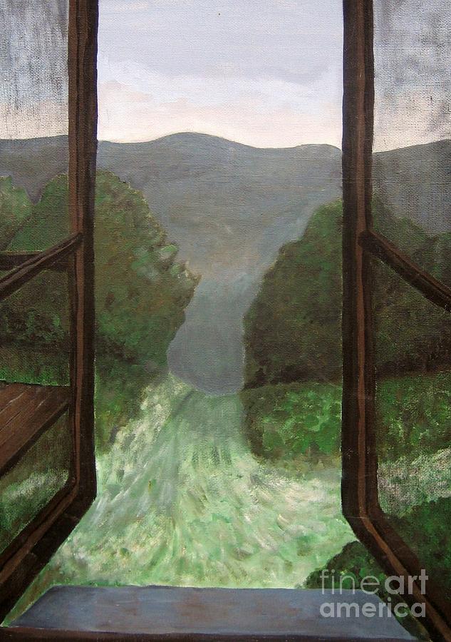 Mountain Painting - The Window by Reb Frost