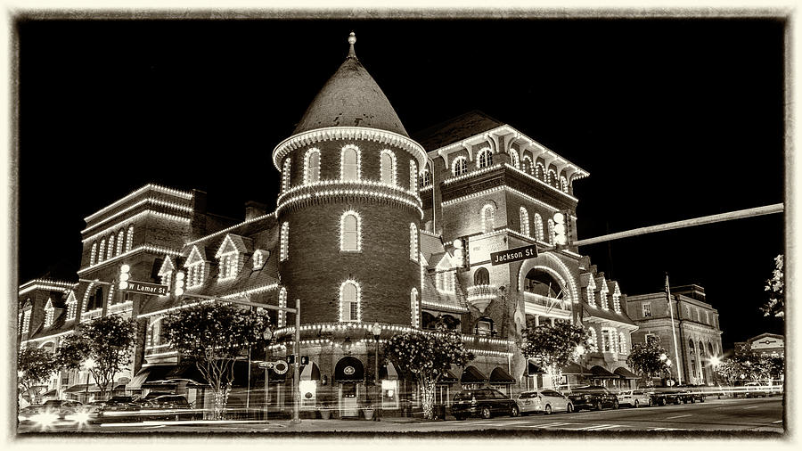 The Windsor Hotel - Americus, GA - Vintage Sepia Photograph by Stephen Stookey