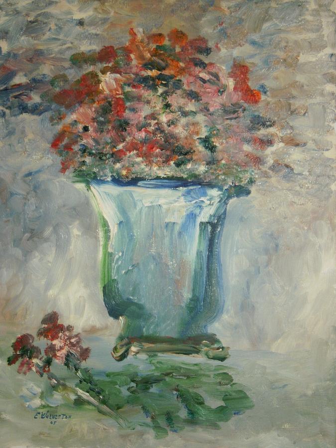Still Life Painting - The Wine Bucket Vase by Edward Wolverton