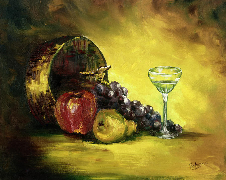 The Wine Glass Painting by Rebecca Kimbel - Pixels