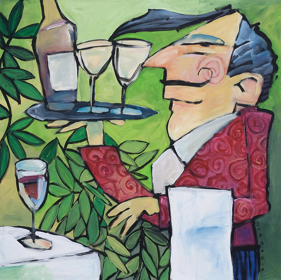 Wine Painting - The Wine Steward by Tim Nyberg
