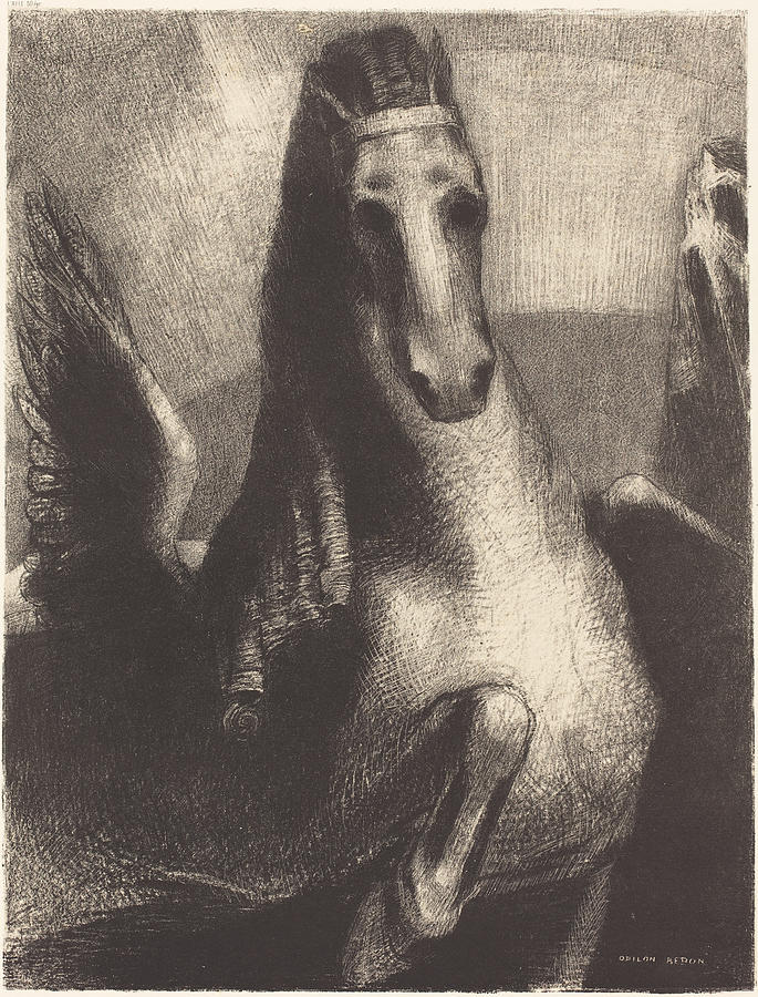 The Wing Painting by Odilon Redon