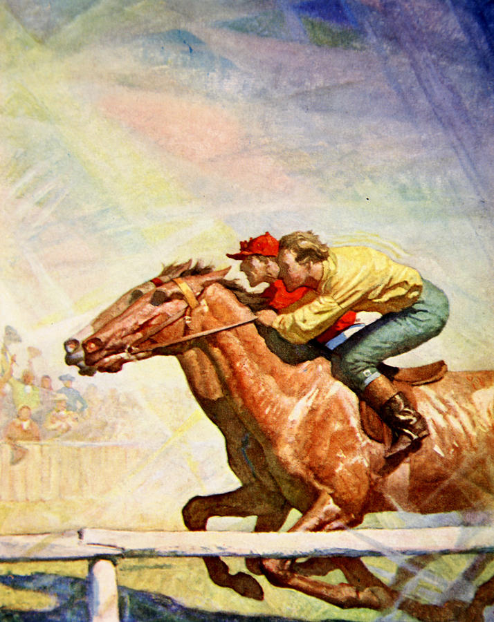 Horse Painting - The Winning Post by Newell Convers Wyeth