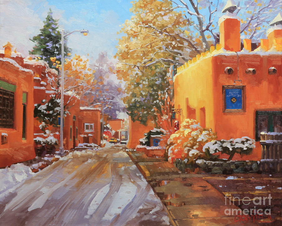 Winter Painting - The winter beauty of Santa Fe by Gary Kim