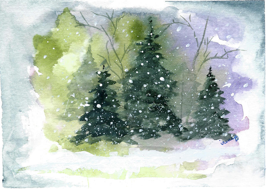 Tree Painting - The Winter by Irene Bacchi