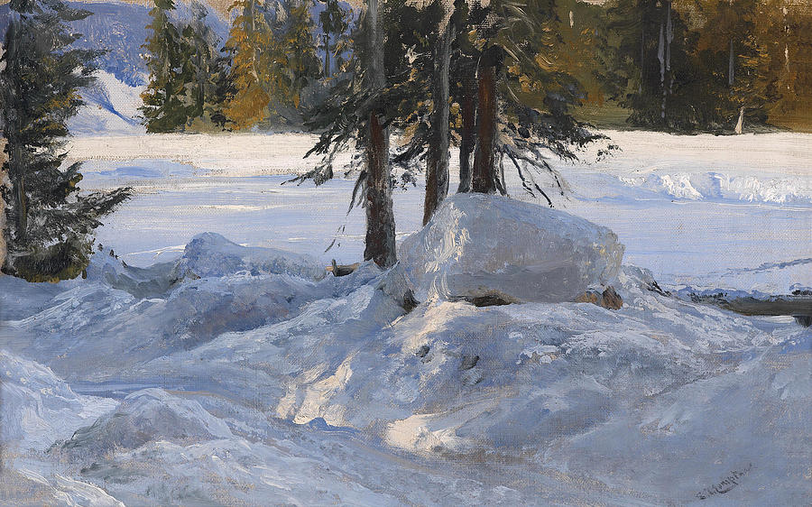 The Winter Sun Painting by Edward Theodore Compton
