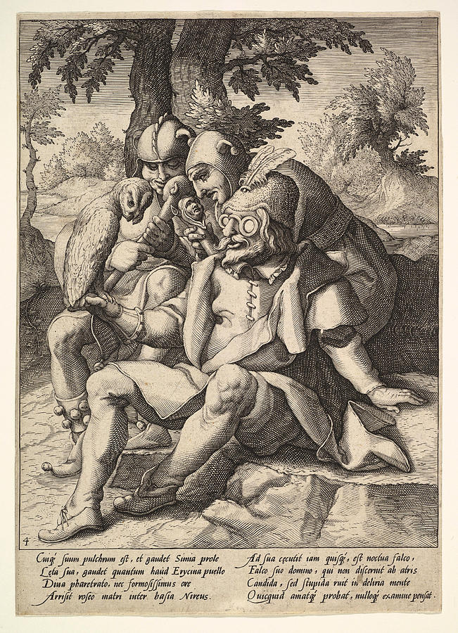 The Wisdom of Fools from Six Proverbs Drawing by Jacques de Gheyn II