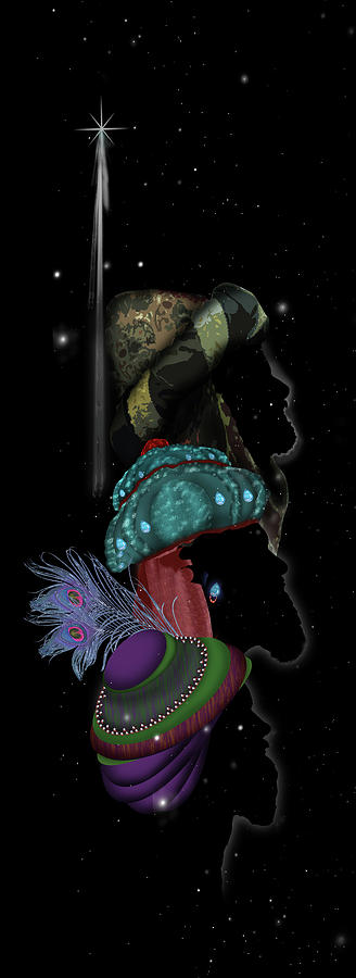 Three Digital Art - The Wise Men by Julie Rodriguez Jones Three Digital Art - The Wise Men by Julie Rodriguez Jones