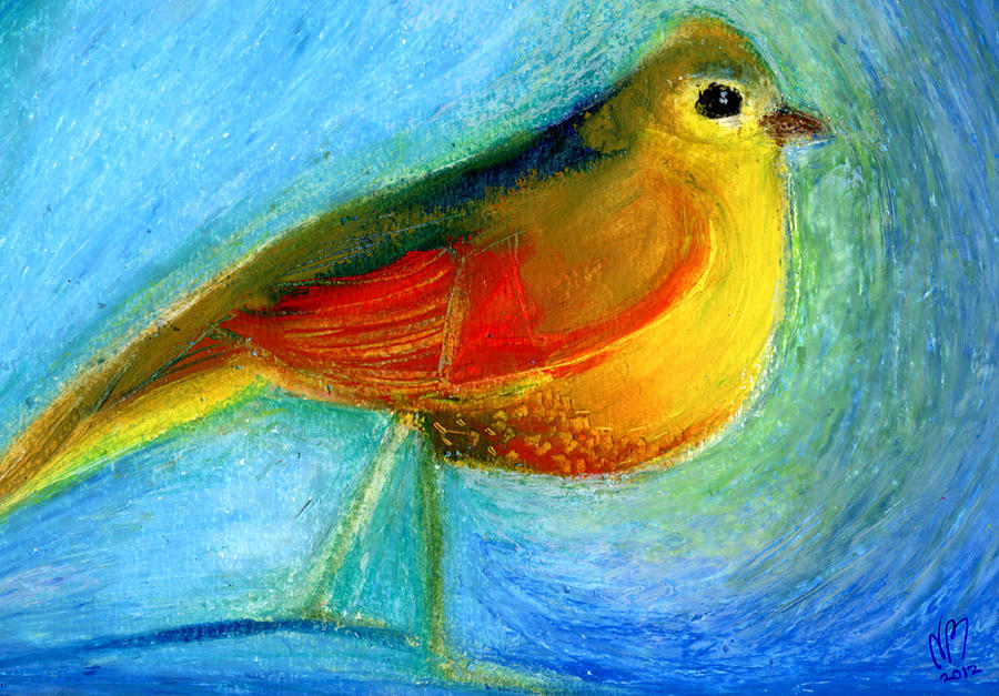 Bird Painting - The Wishing Bird by Nancy Moniz