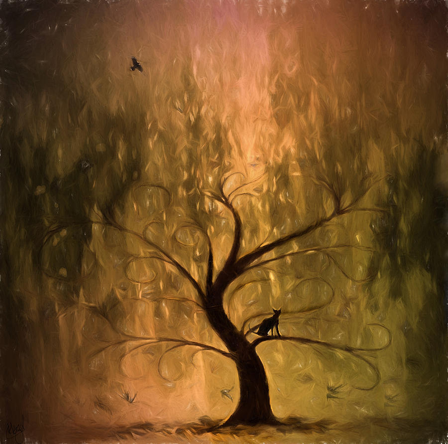 Magic Digital Art - The wishing tree by Hazel Billingsley