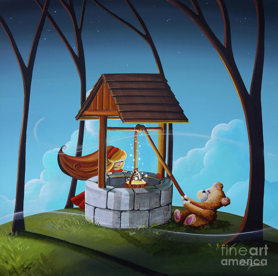 The Wishing Well Painting by Cindy Thornton