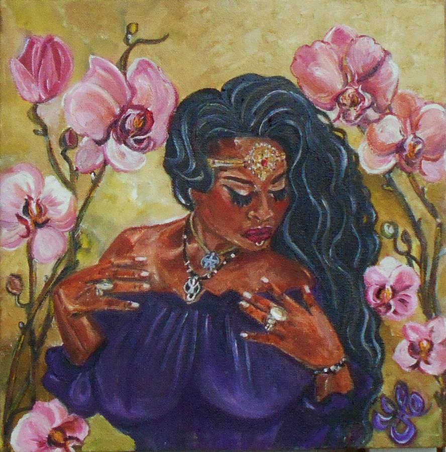 The Witch - Orchids Whisper Painting by Yesi Casanova