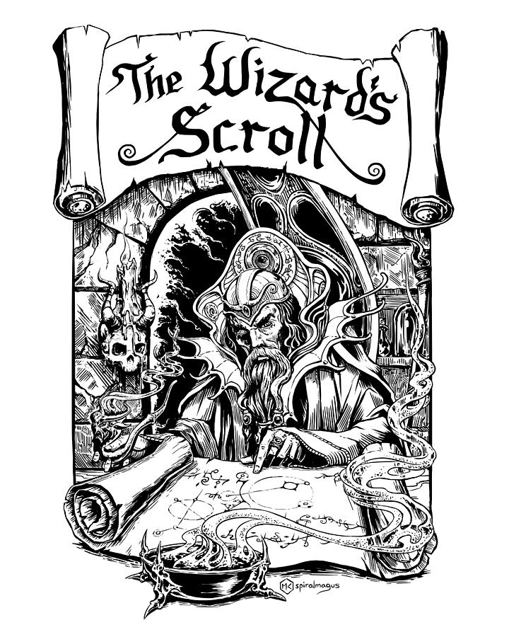 Wizard Digital Art - The Wizards Scroll #1 by Michael Clarke