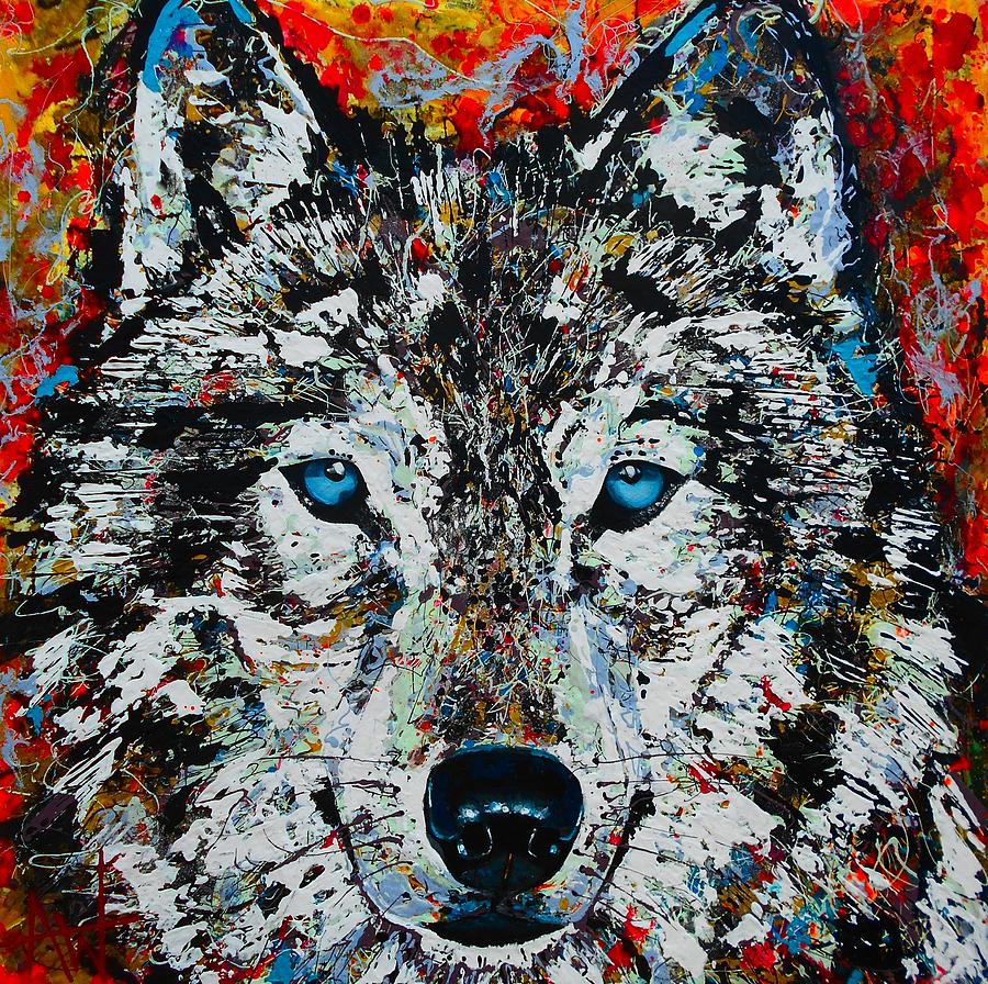 The Wolf Painting by Angie Wright