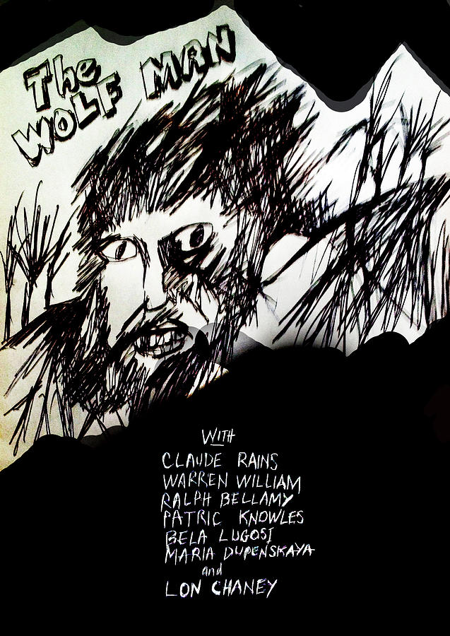 The Wolf Man 1941 Movie  Drawing by Paul Sutcliffe