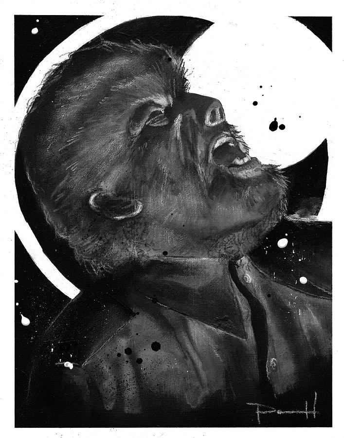 The Wolf Man Mixed Media by Sean Parnell