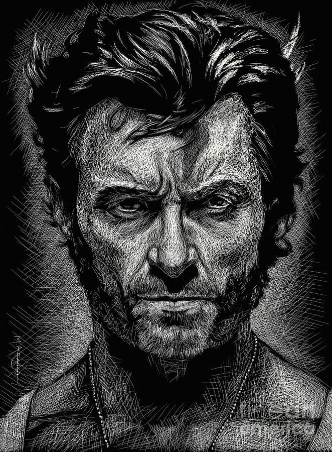 The Wolverine Drawing by Maria Arango